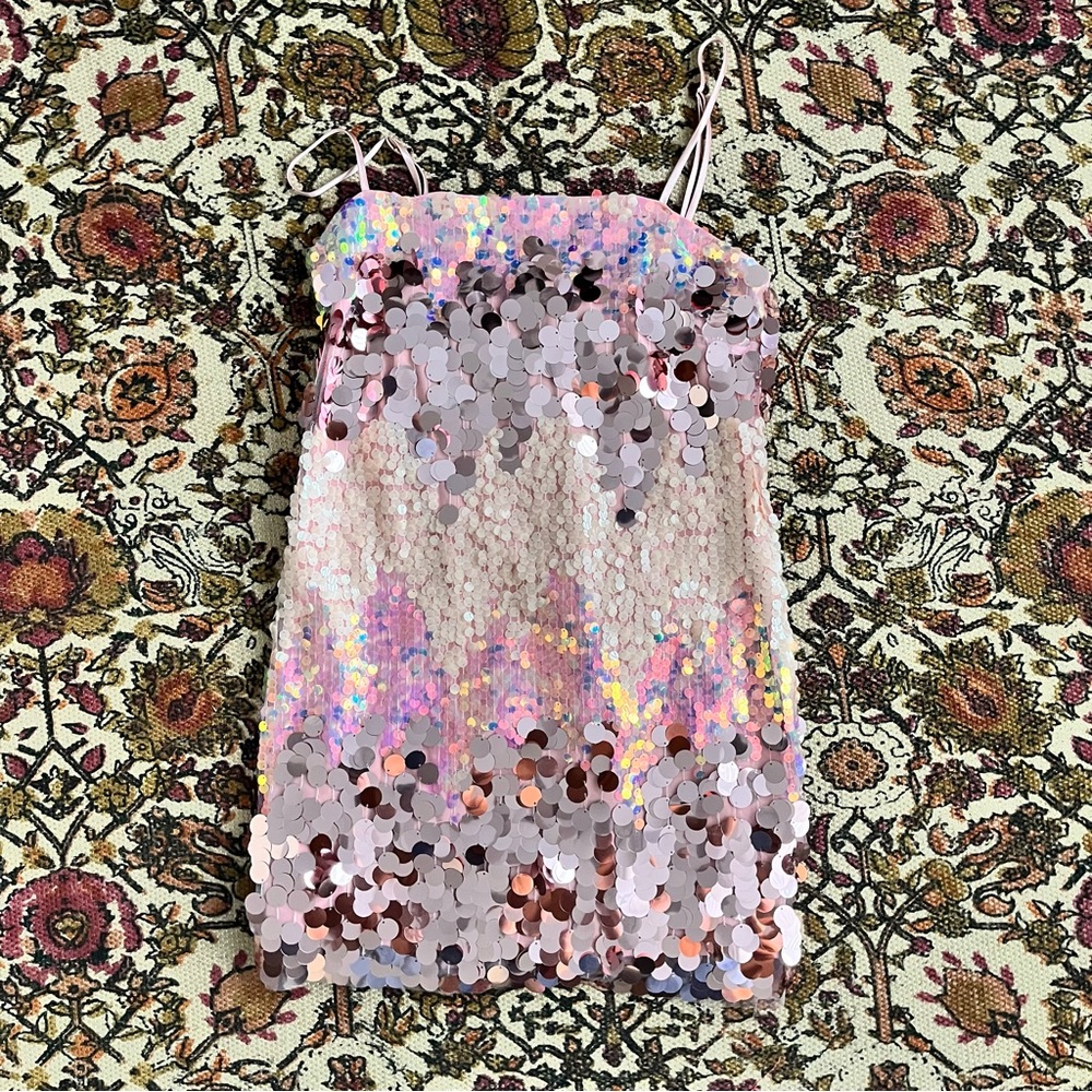 12th tribe sparkly pink dress, M